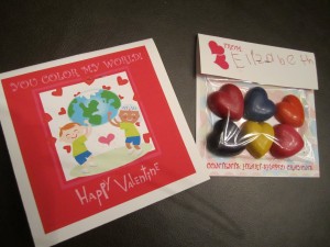 Homemade Valentine Heary Crayons